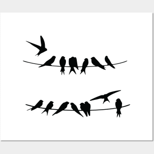 Bird's the Word (black) Posters and Art